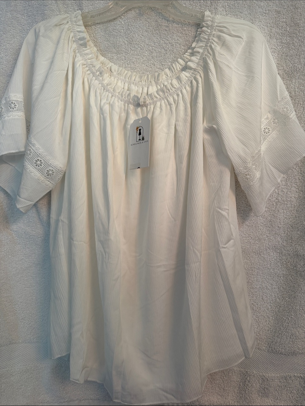 Women's White Peasant Blouse
